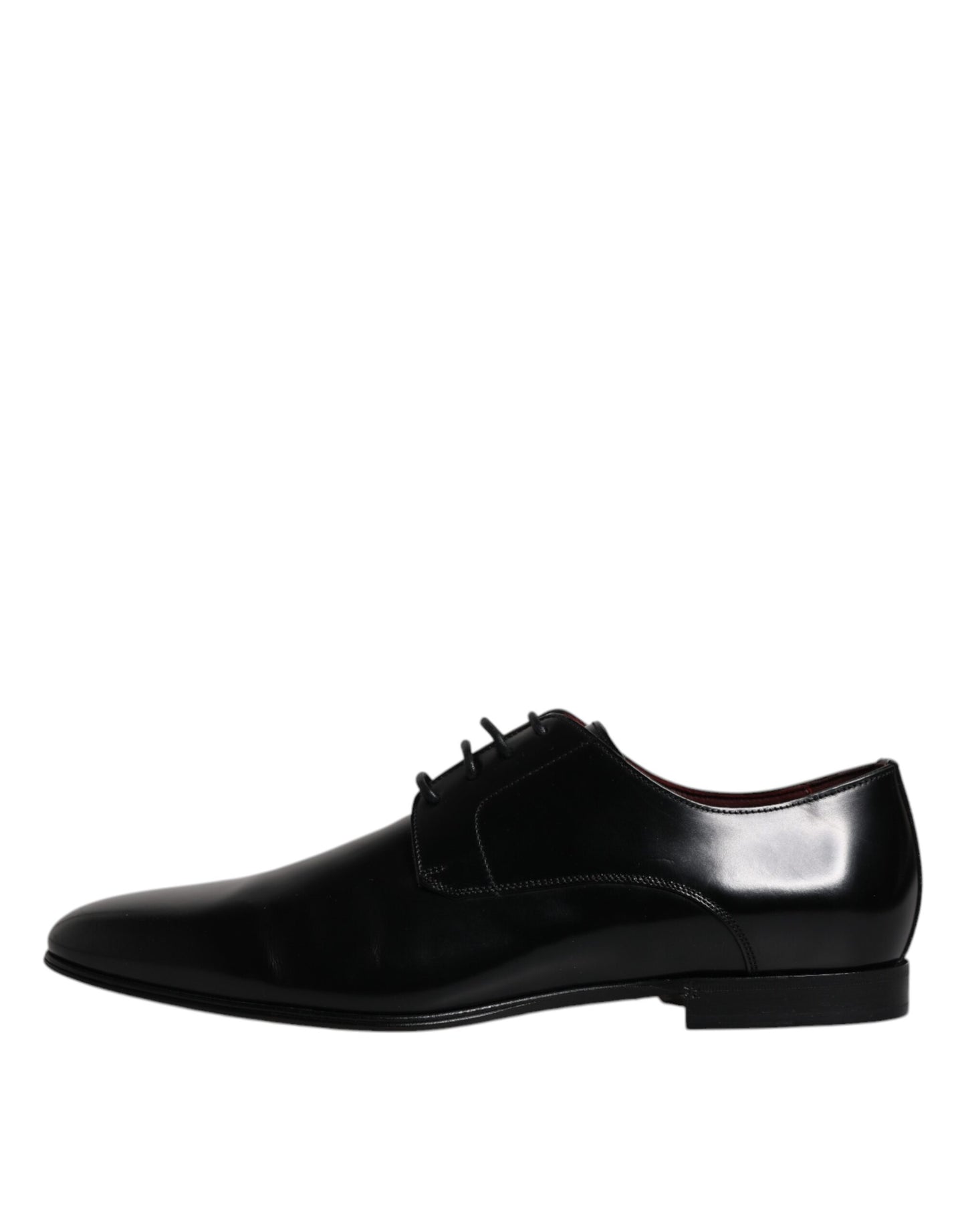 Dolce & Gabbana Black Leather Lace Up Men Derby Formal Shoes EU42 / US9