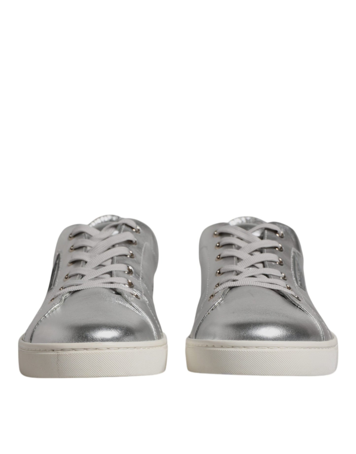 Dolce & Gabbana Silver London Low Top Leather Sneakers Shoes EU43 / US10