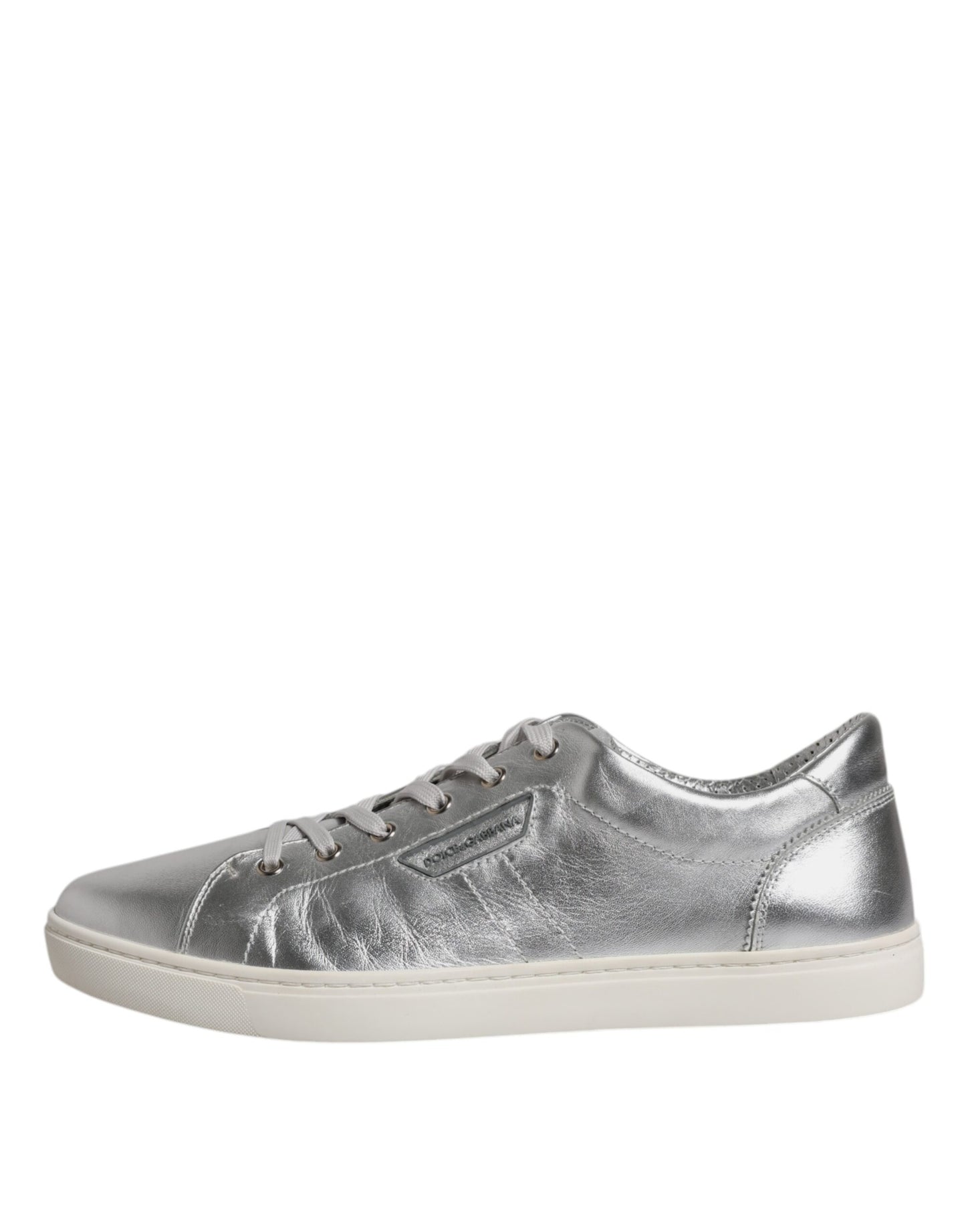 Dolce & Gabbana Silver London Low Top Leather Sneakers Shoes EU43 / US10