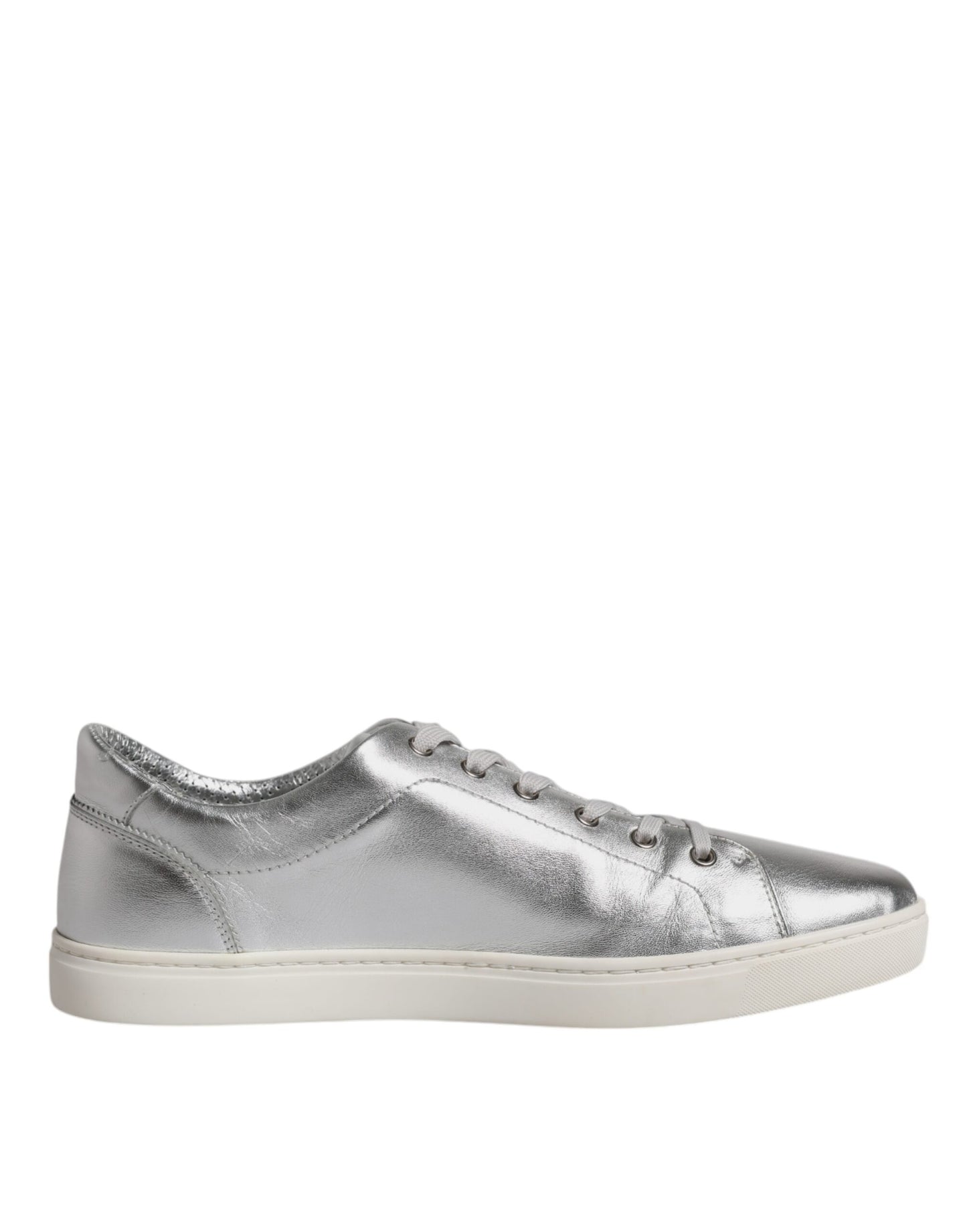 Dolce & Gabbana Silver London Low Top Leather Sneakers Shoes EU43 / US10