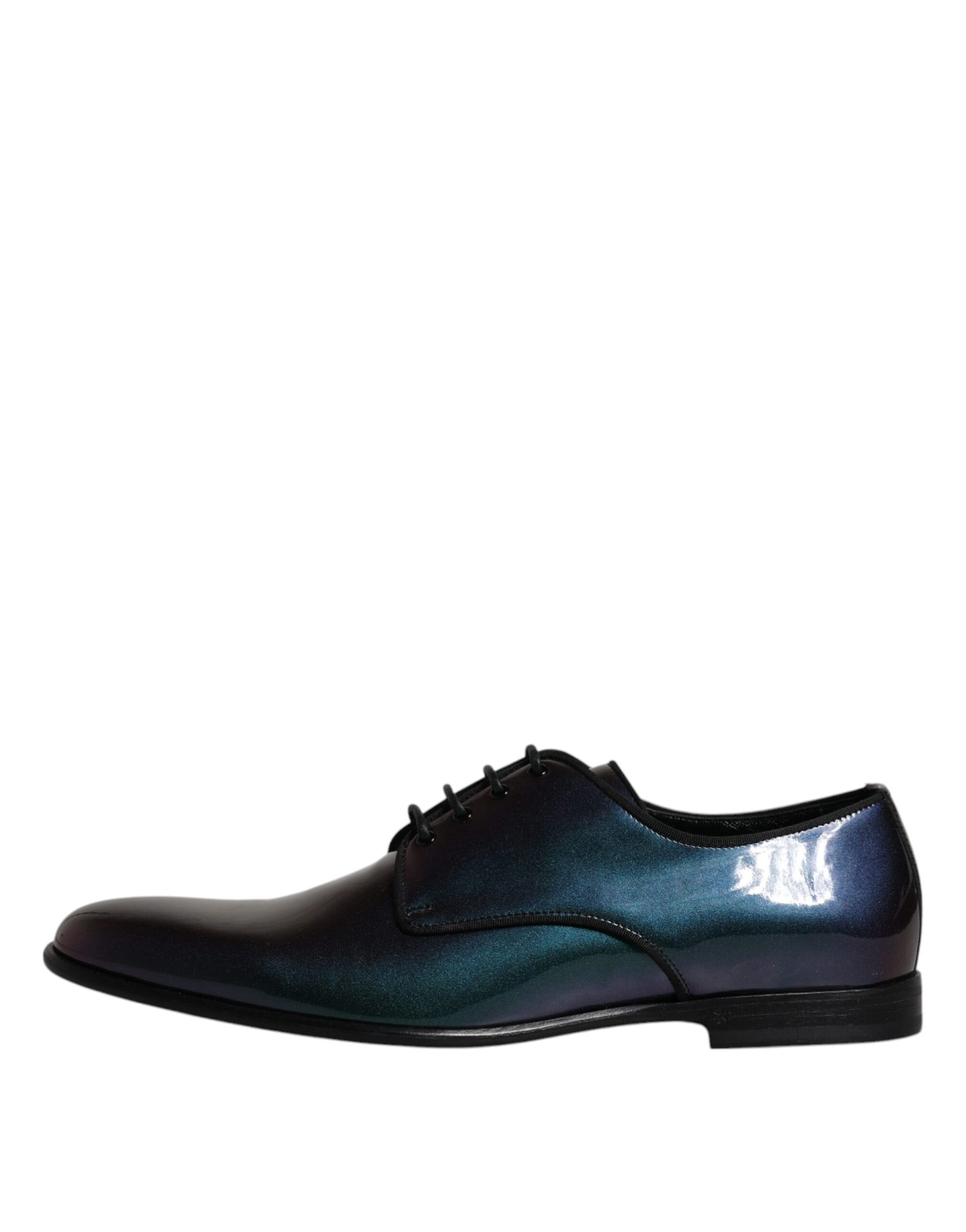 Dolce & Gabbana Peacock Patent Leather Derby Men Dress Shoes EU44 / US11