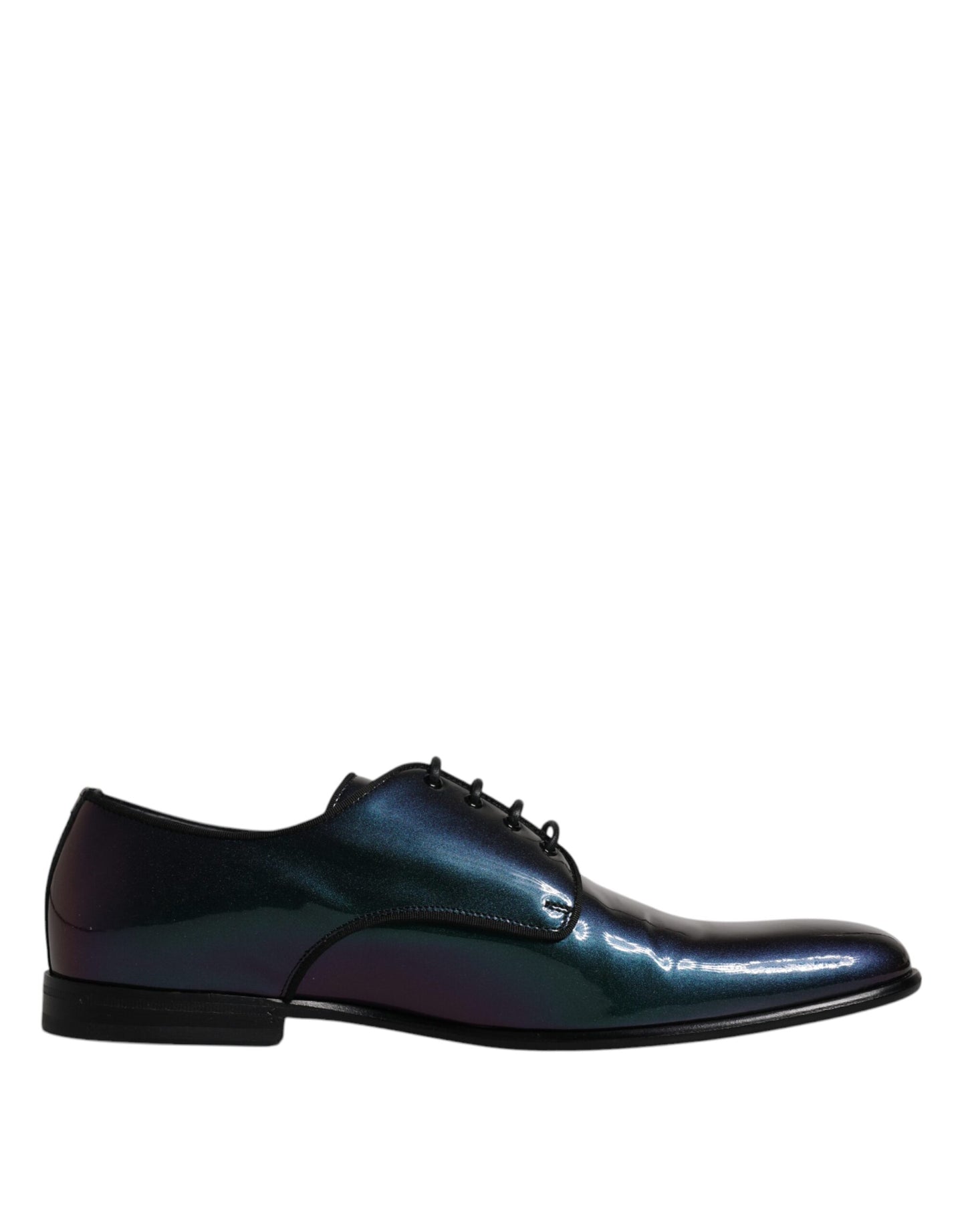 Dolce & Gabbana Peacock Patent Leather Derby Men Dress Shoes EU44 / US11