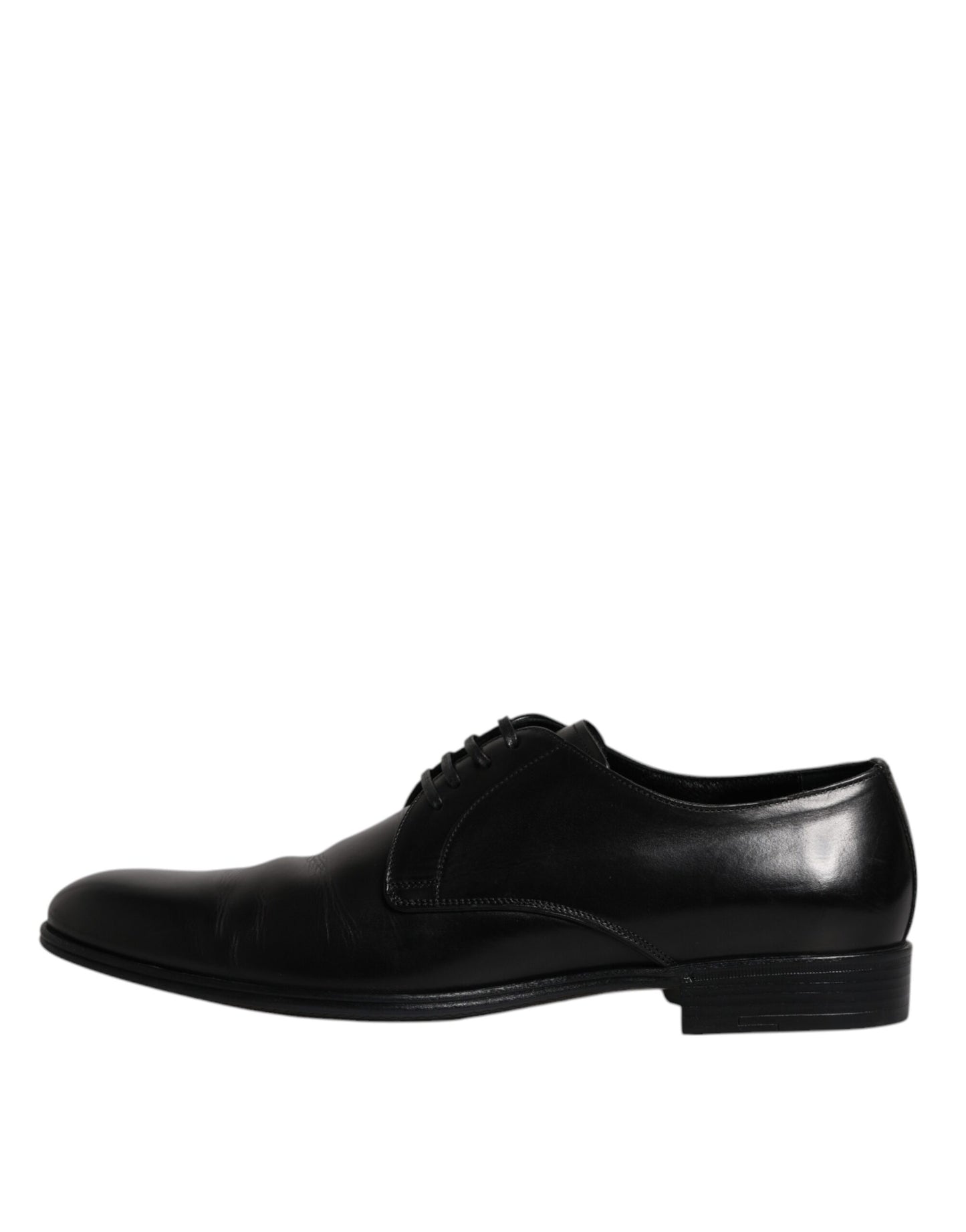 Dolce & Gabbana Black Leather Lace Up Men Derby Formal Shoes EU42 / US9