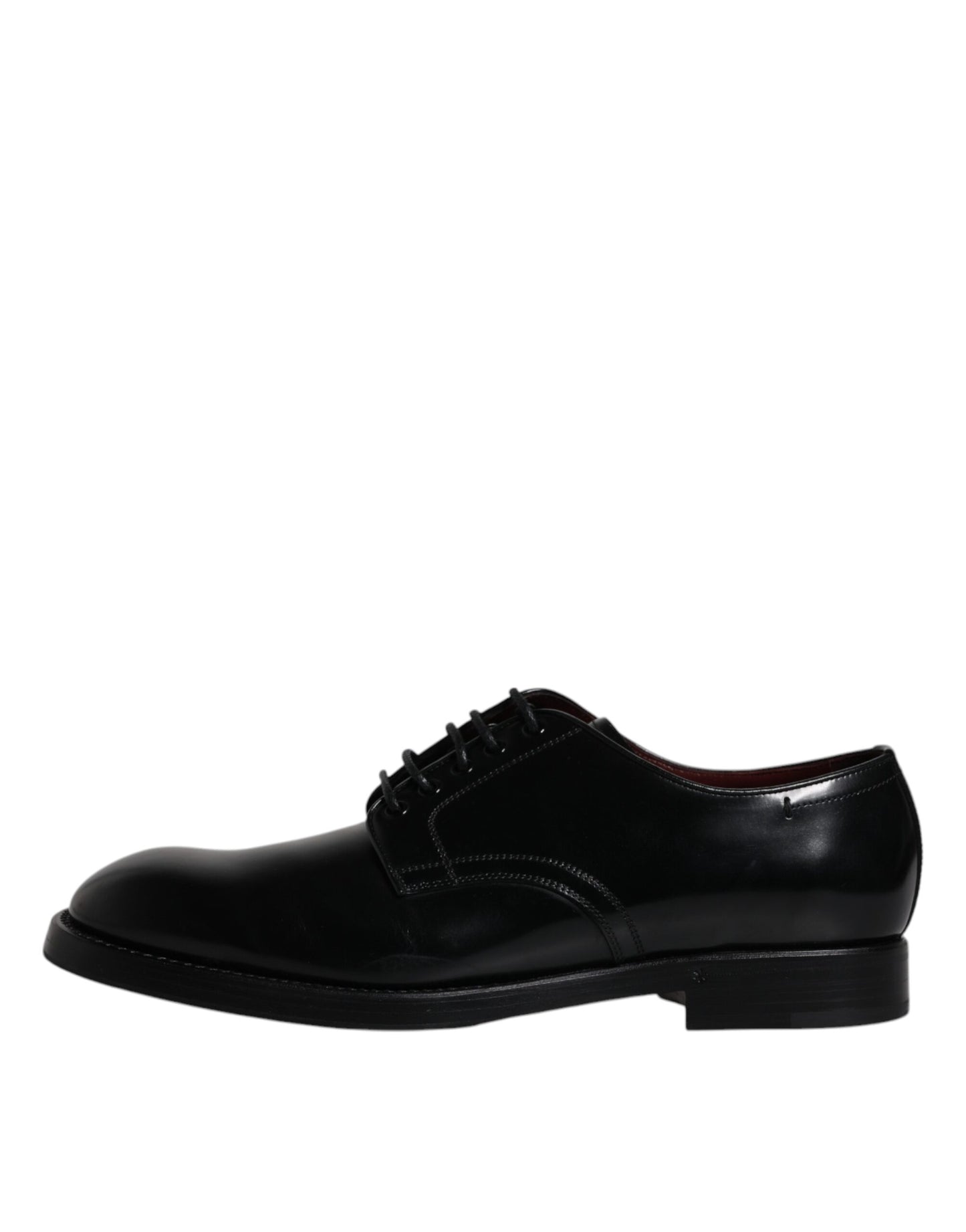 Dolce & Gabbana Black Leather Lace Up Men Derby Formal Shoes EU44 / US11