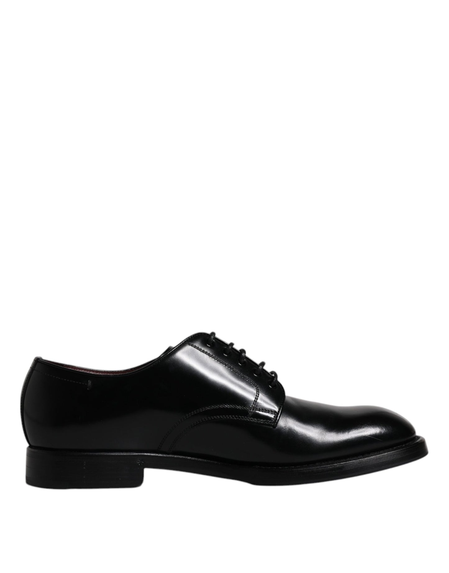 Dolce & Gabbana Black Leather Lace Up Men Derby Formal Shoes EU44 / US11