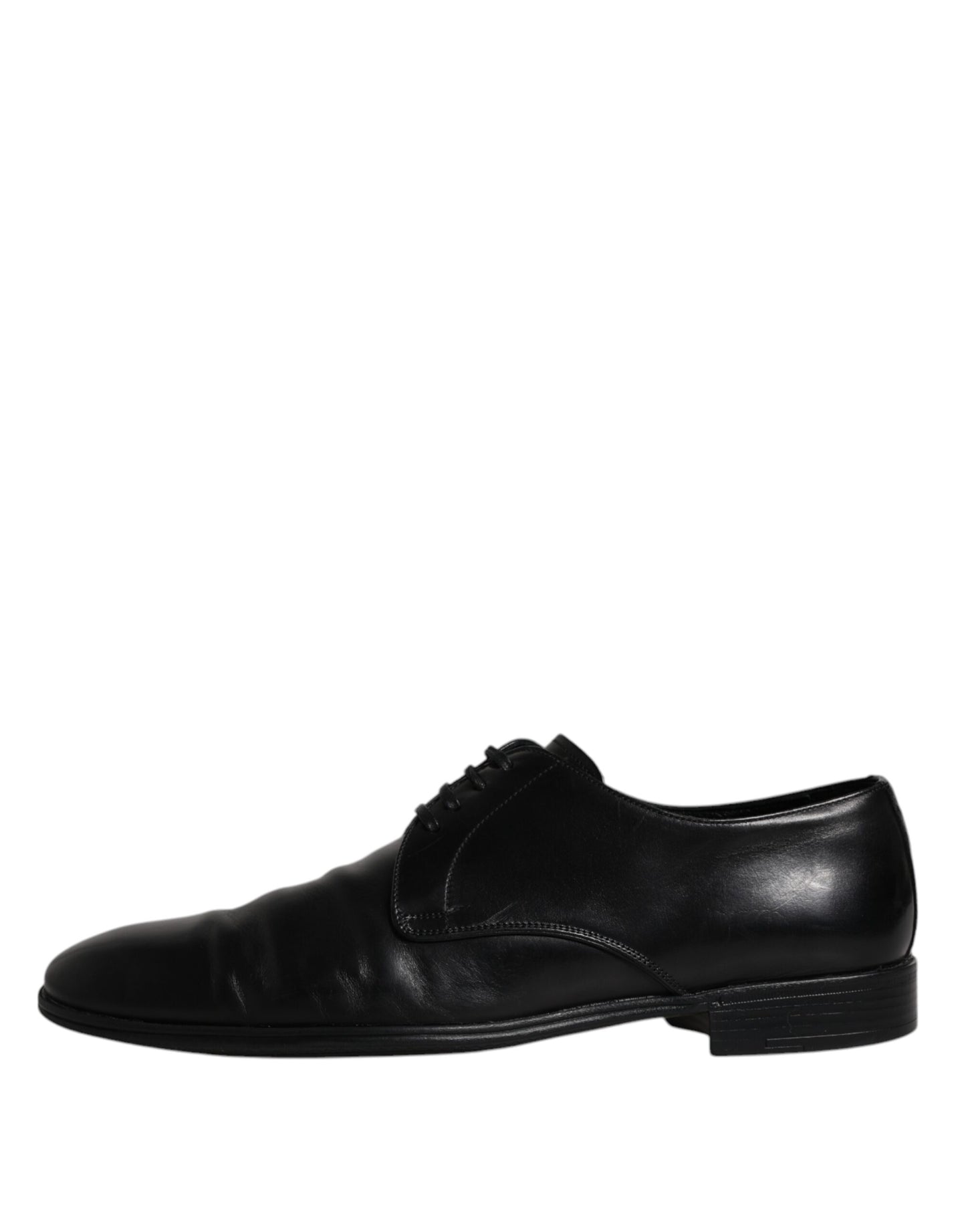 Dolce & Gabbana Black Leather Lace Up Men Derby Formal Shoes EU42 / US9