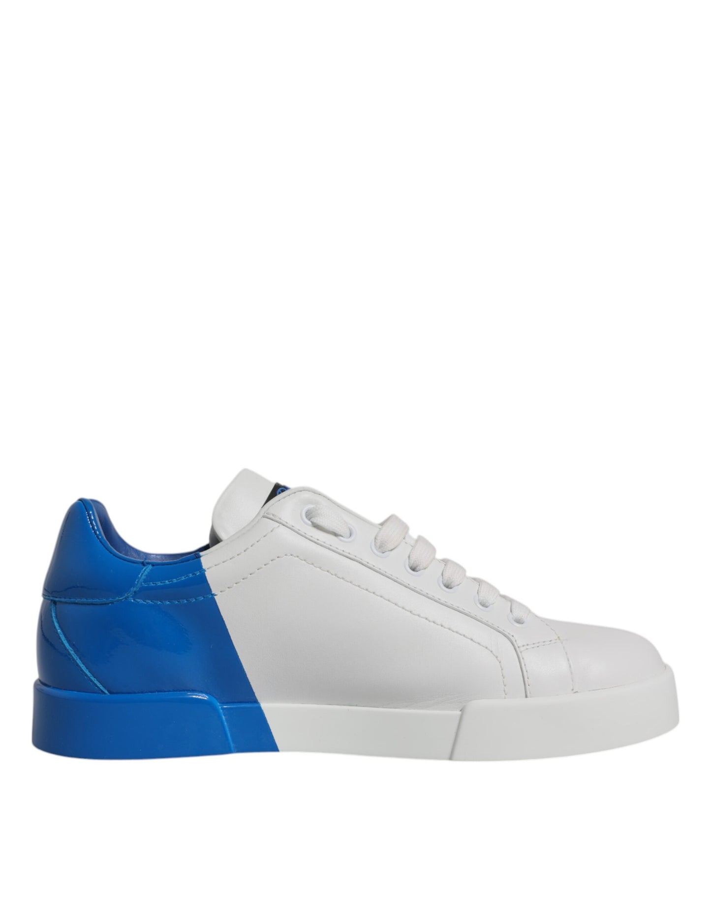 Dolce & Gabbana White Blue Portofino Low Top Sneakers Shoes EU40 / US7