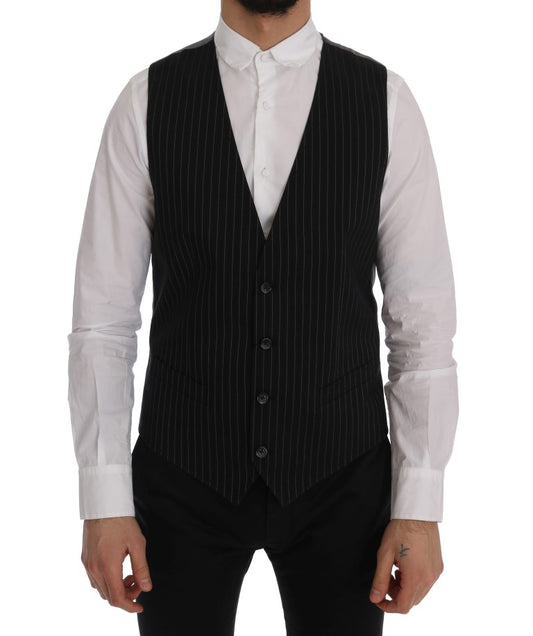 Dolce & Gabbana Sleek Striped Waistcoat Vest IT50 / M