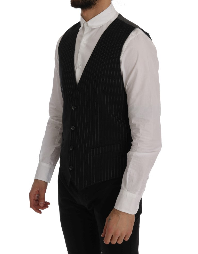 Dolce & Gabbana Sleek Striped Waistcoat Vest IT50 / M