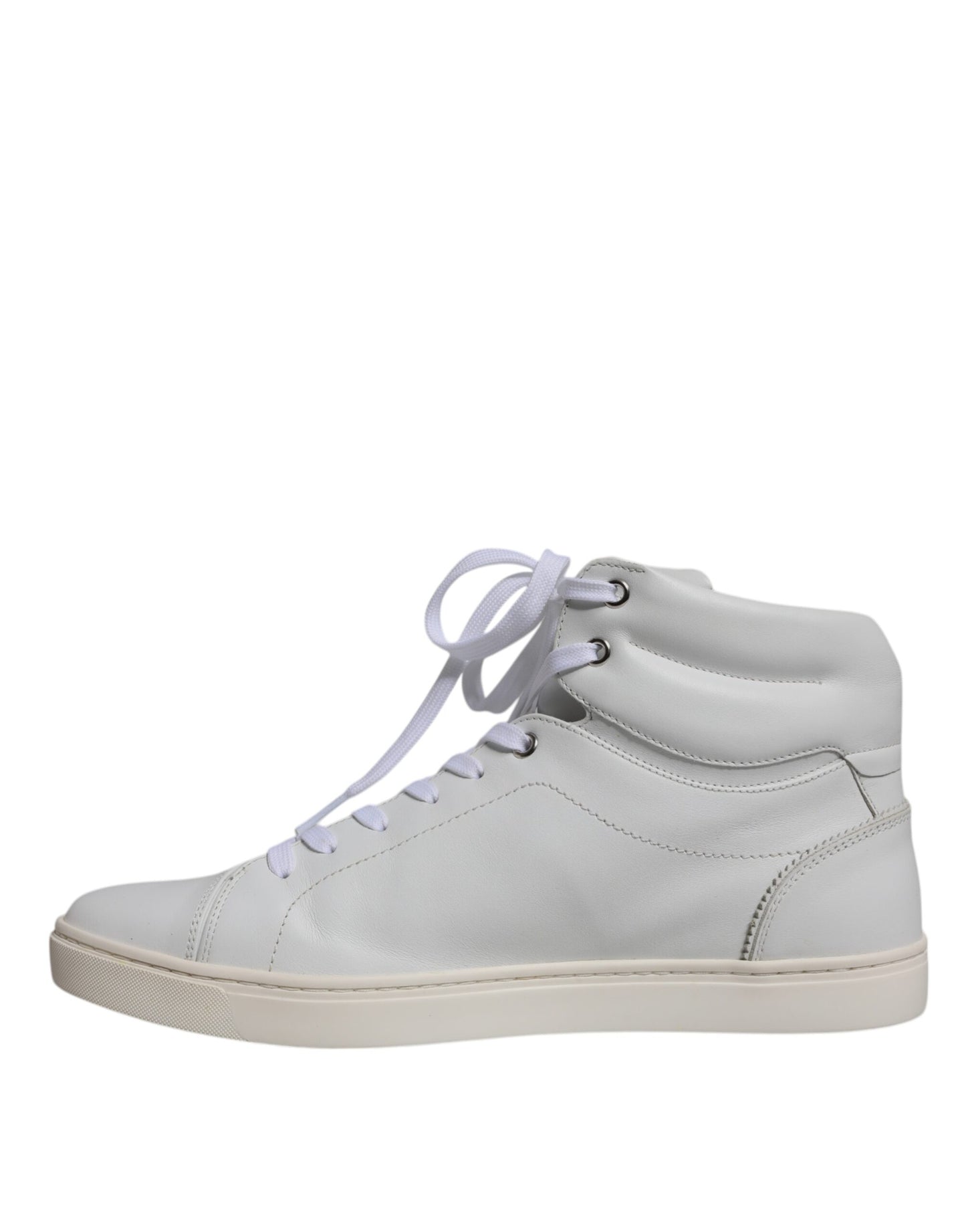 Dolce & Gabbana White Leather Mid Top Men Sneakers Shoes EU43 / US10