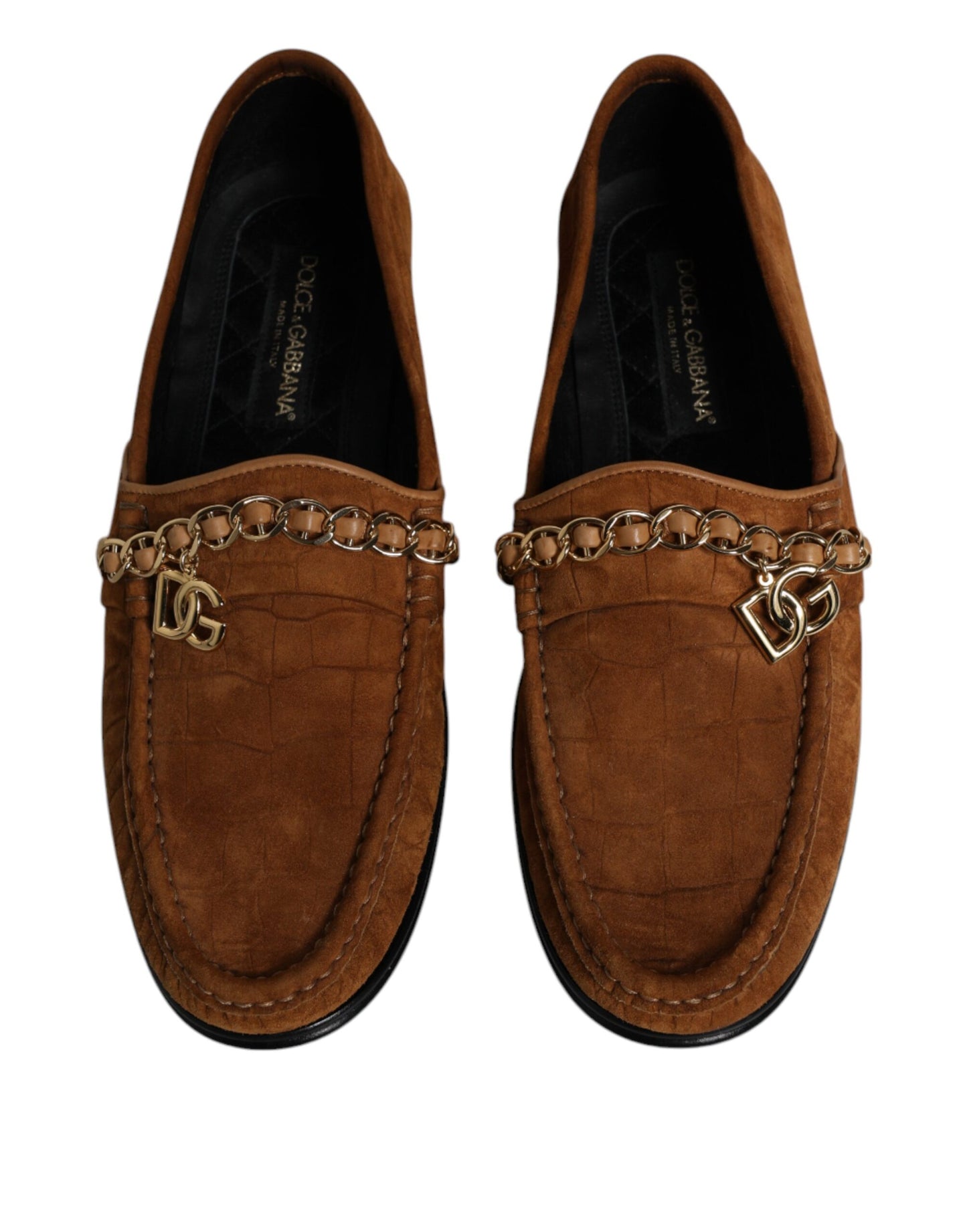 Dolce & Gabbana Brown Suede Leather Loafers Dress Shoes EU43.5 / US10.5