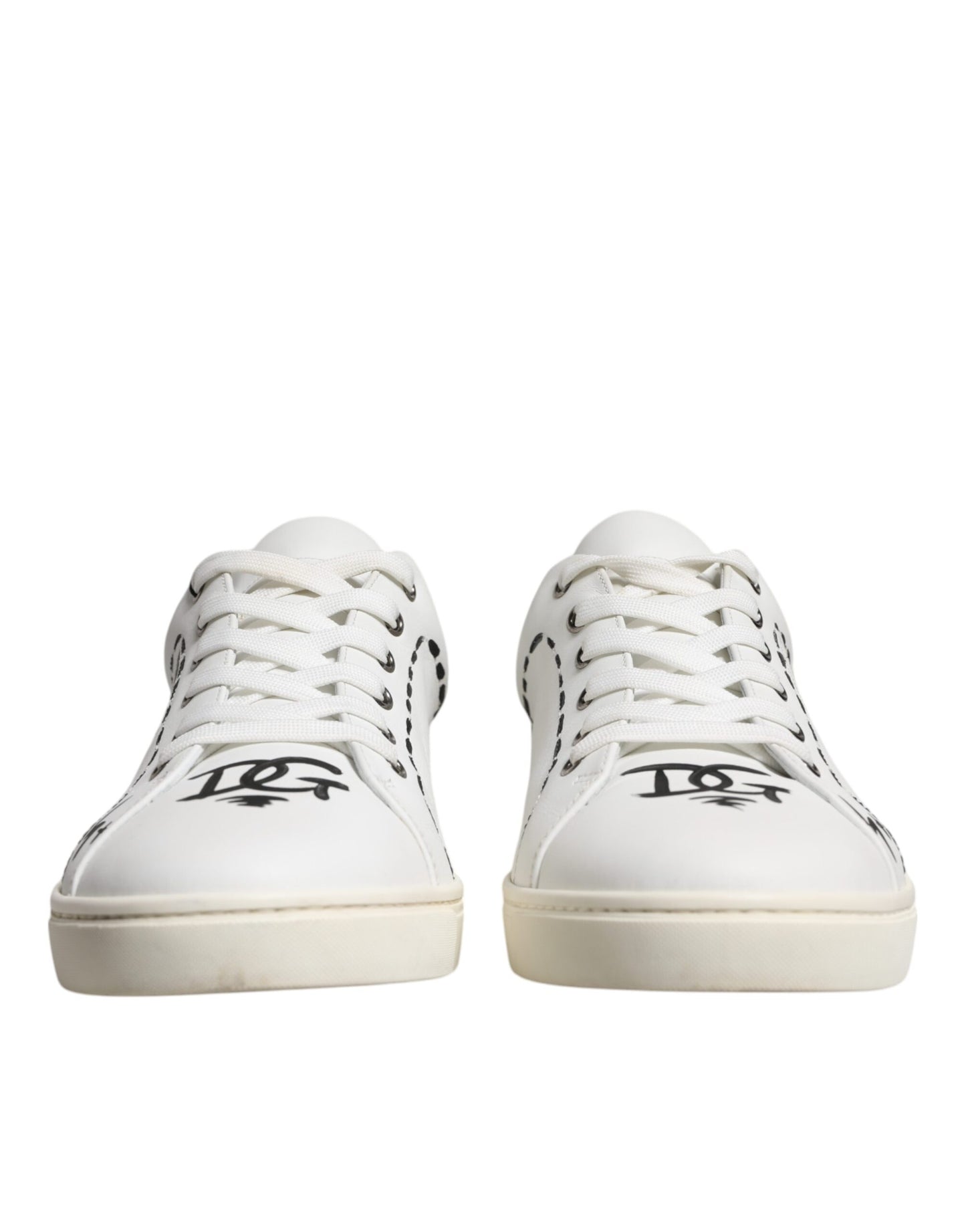 Dolce & Gabbana White Leather Milano Low Top Sneakers Shoes EU45 / US12