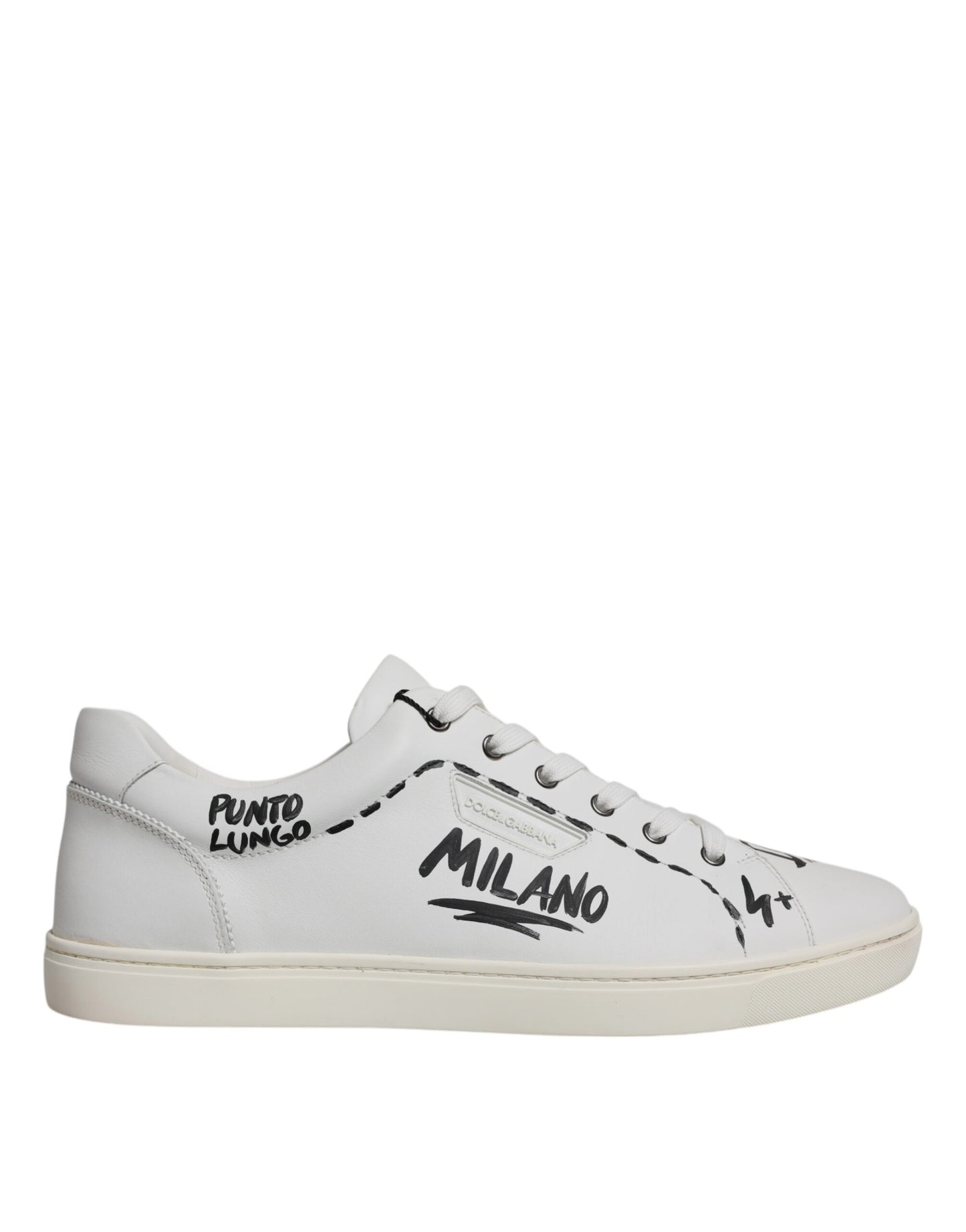 Dolce & Gabbana White Leather Milano Low Top Sneakers Shoes EU45 / US12