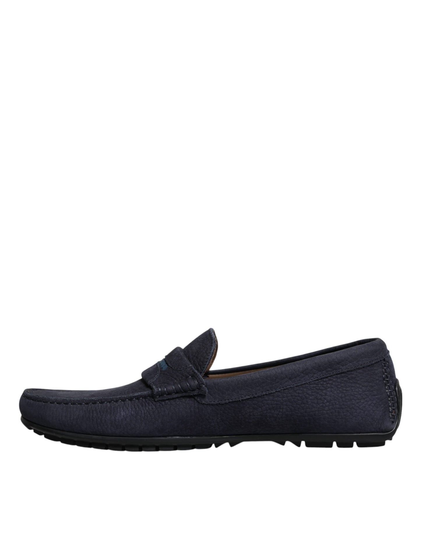 Dolce & Gabbana Blue Calf Leather Slip On Men Moccasin Shoes EU41 / US8