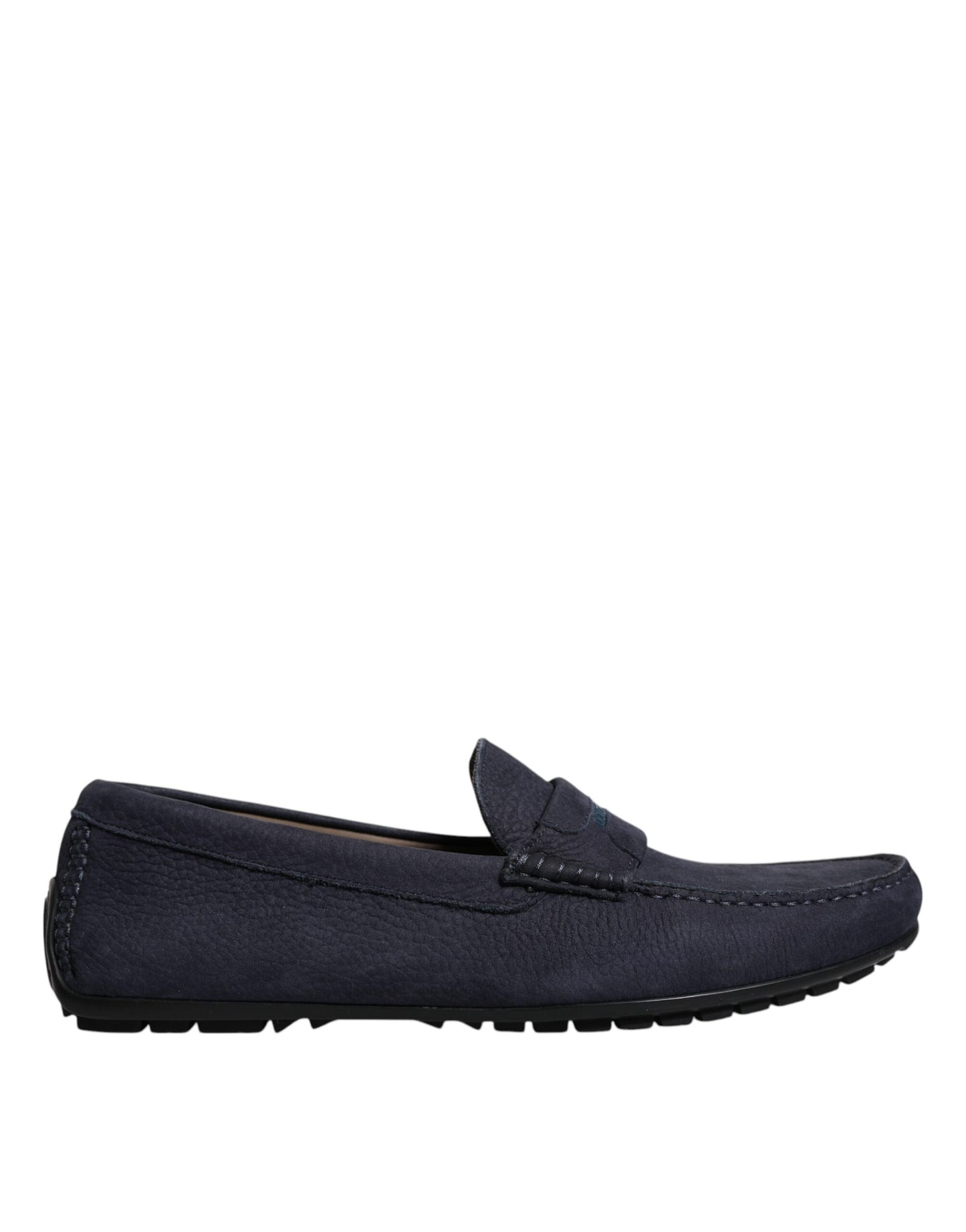 Dolce & Gabbana Blue Calf Leather Slip On Men Moccasin Shoes EU41 / US8