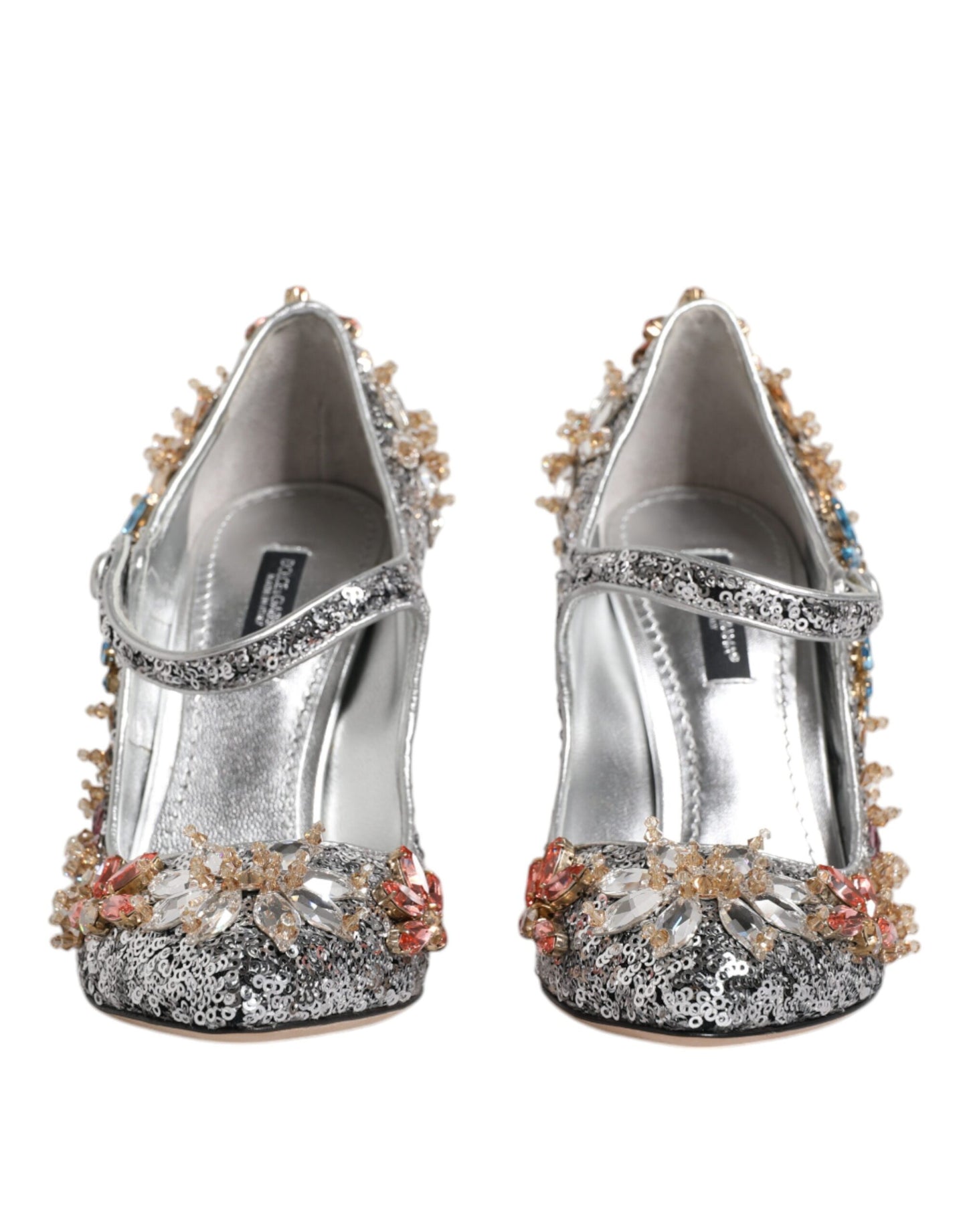 Dolce & Gabbana Silver Sequin Embellished Heels Pumps Shoes EU36.5 / US6.5