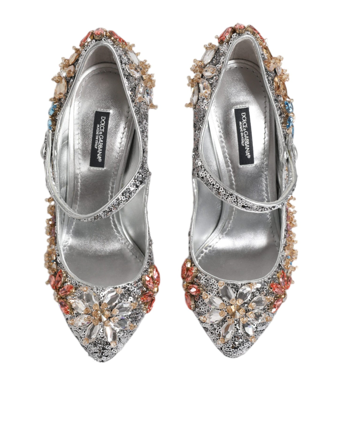 Dolce & Gabbana Silver Sequin Embellished Heels Pumps Shoes EU36.5 / US6.5