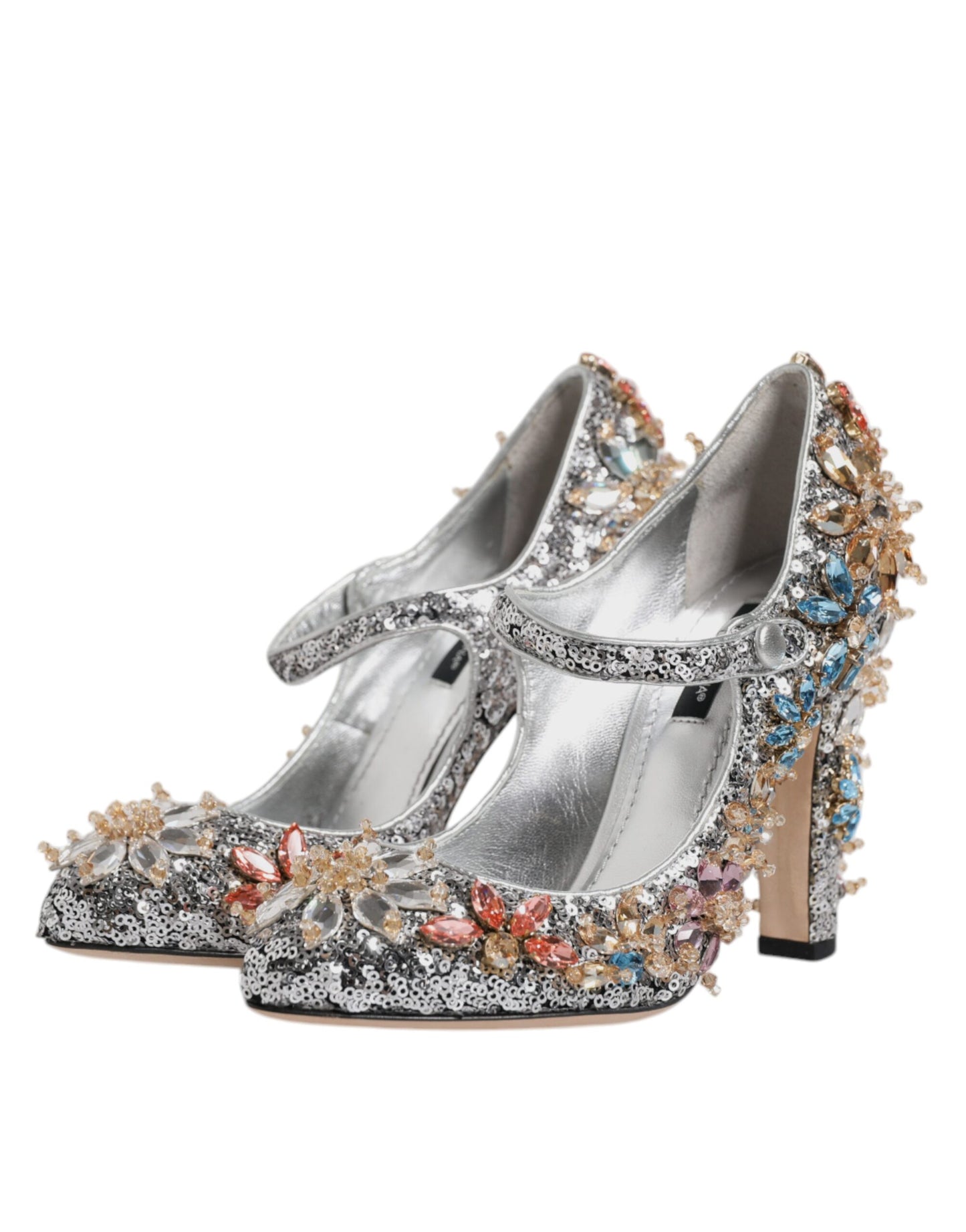 Dolce & Gabbana Silver Sequin Embellished Heels Pumps Shoes EU36.5 / US6.5