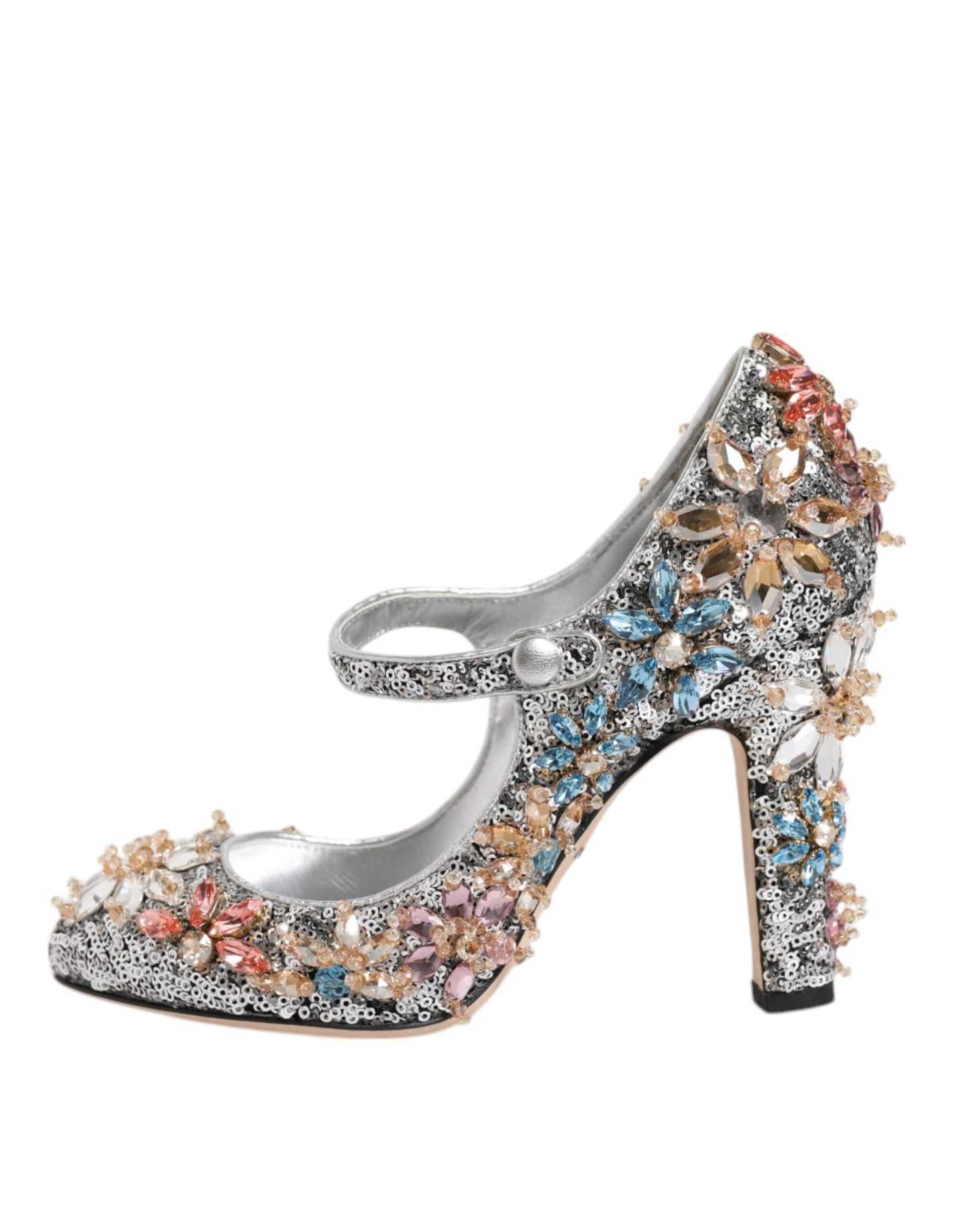 Dolce & Gabbana Silver Sequin Embellished Heels Pumps Shoes EU36.5 / US6.5