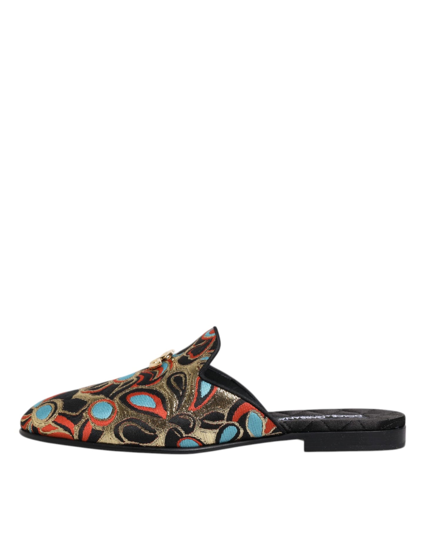 Dolce & Gabbana Multicolor Jacquard Logo Flat Sandals Shoes EU39 / US9