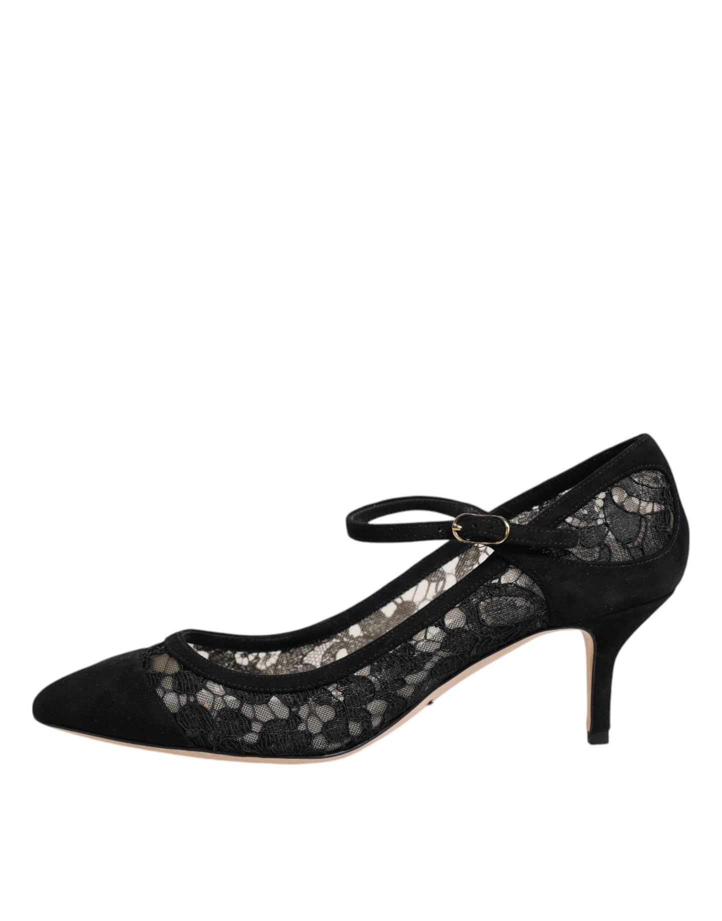 Dolce & Gabbana Black Mary Jane Taormina Lace Pumps Shoes EU43 / US13