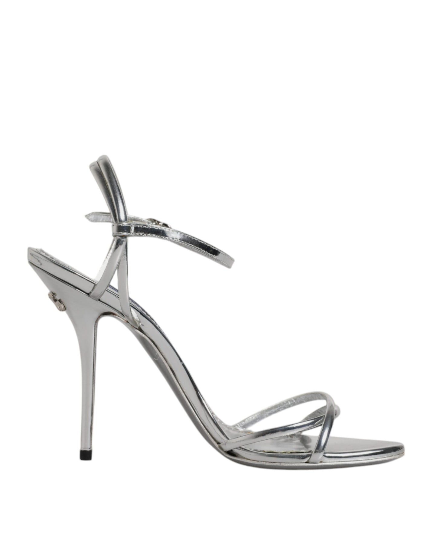 Dolce & Gabbana Silver Keira Ankle Strap Sandals Shoes EU36 / US6