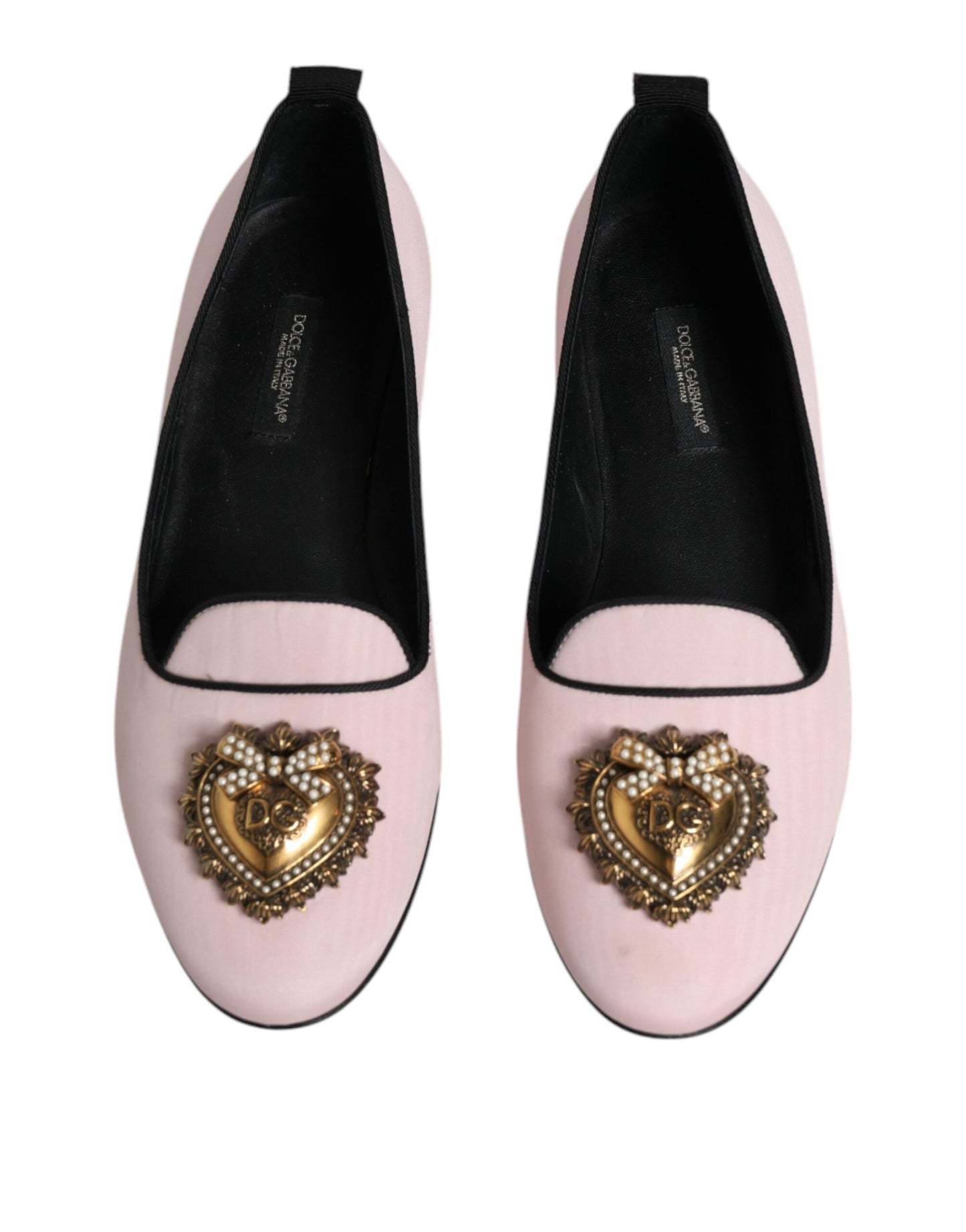 Dolce & Gabbana Light Pink Velvet Slip On Loafers Flats Shoes EU36 / US6