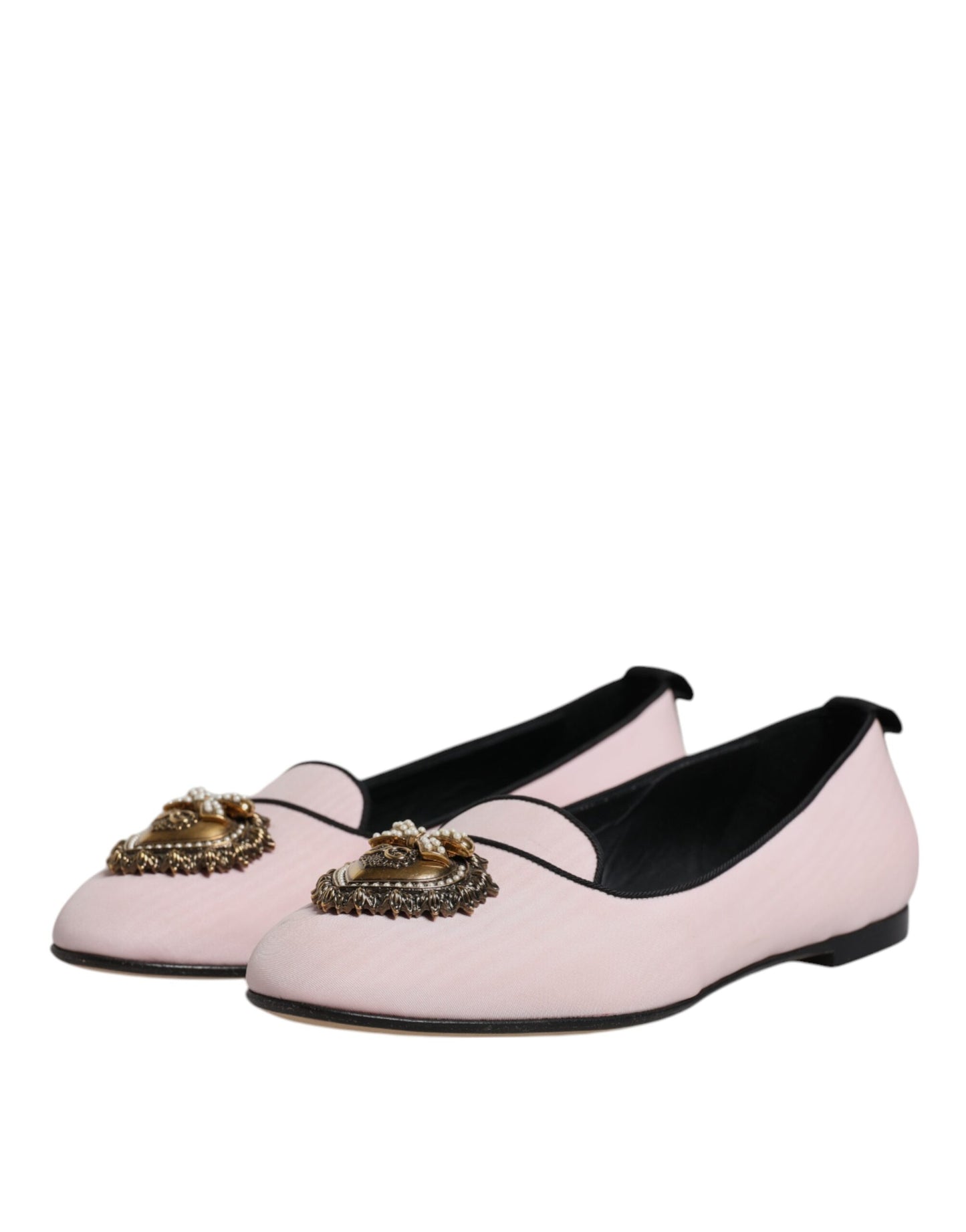 Dolce & Gabbana Light Pink Velvet Slip On Loafers Flats Shoes EU36 / US6