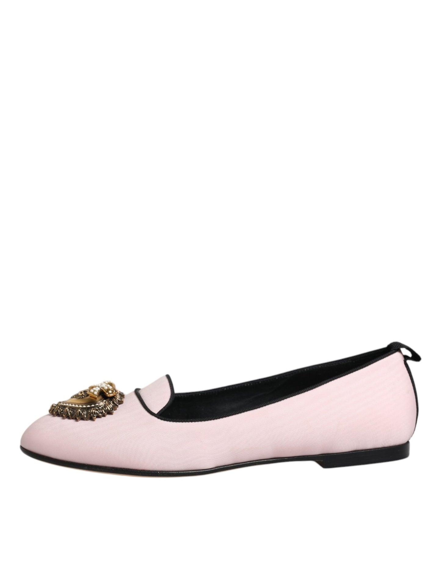 Dolce & Gabbana Light Pink Velvet Slip On Loafers Flats Shoes EU36 / US6