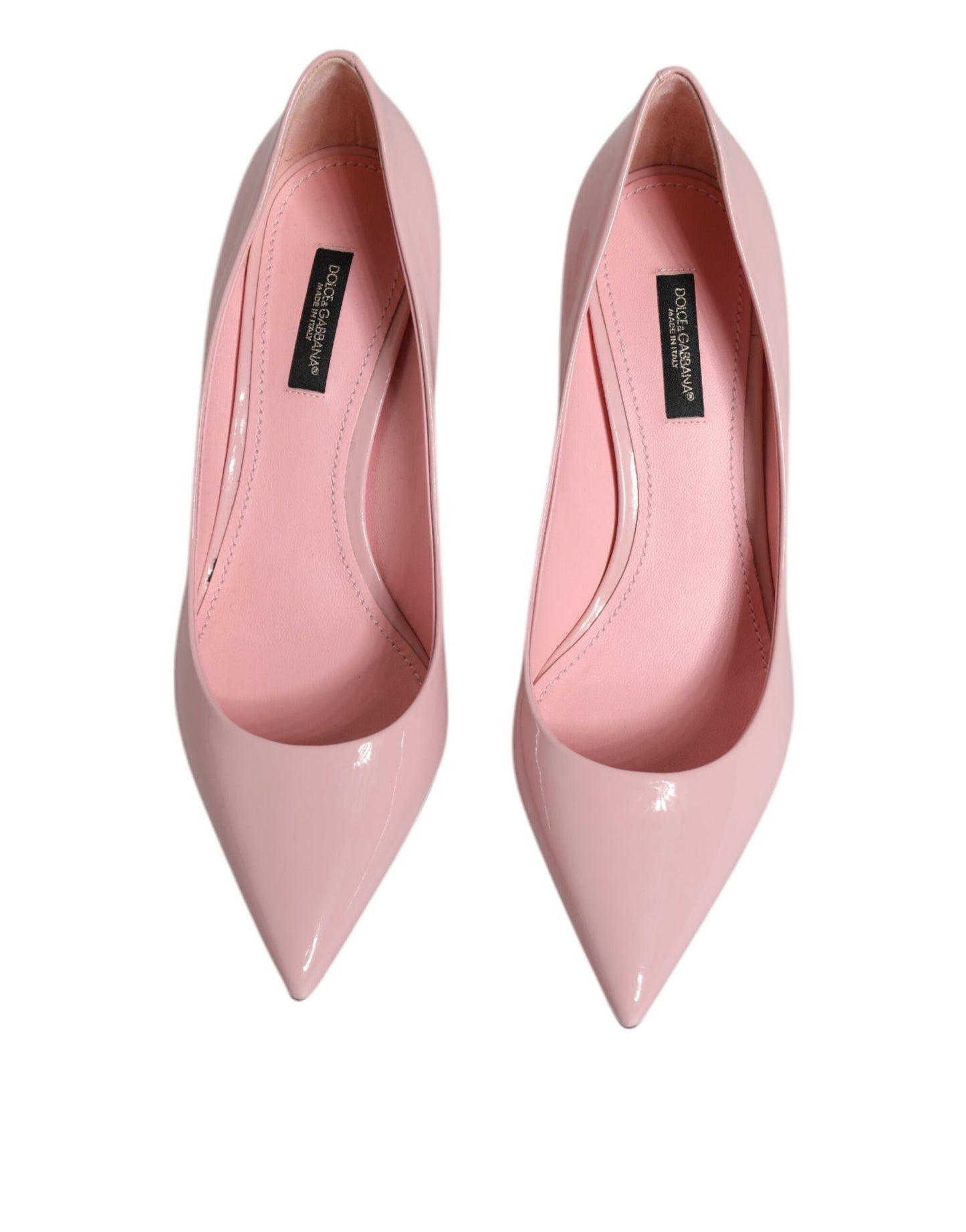 Dolce & Gabbana Light Pink Patent Leather Heels Pumps Shoes EU37 / US7