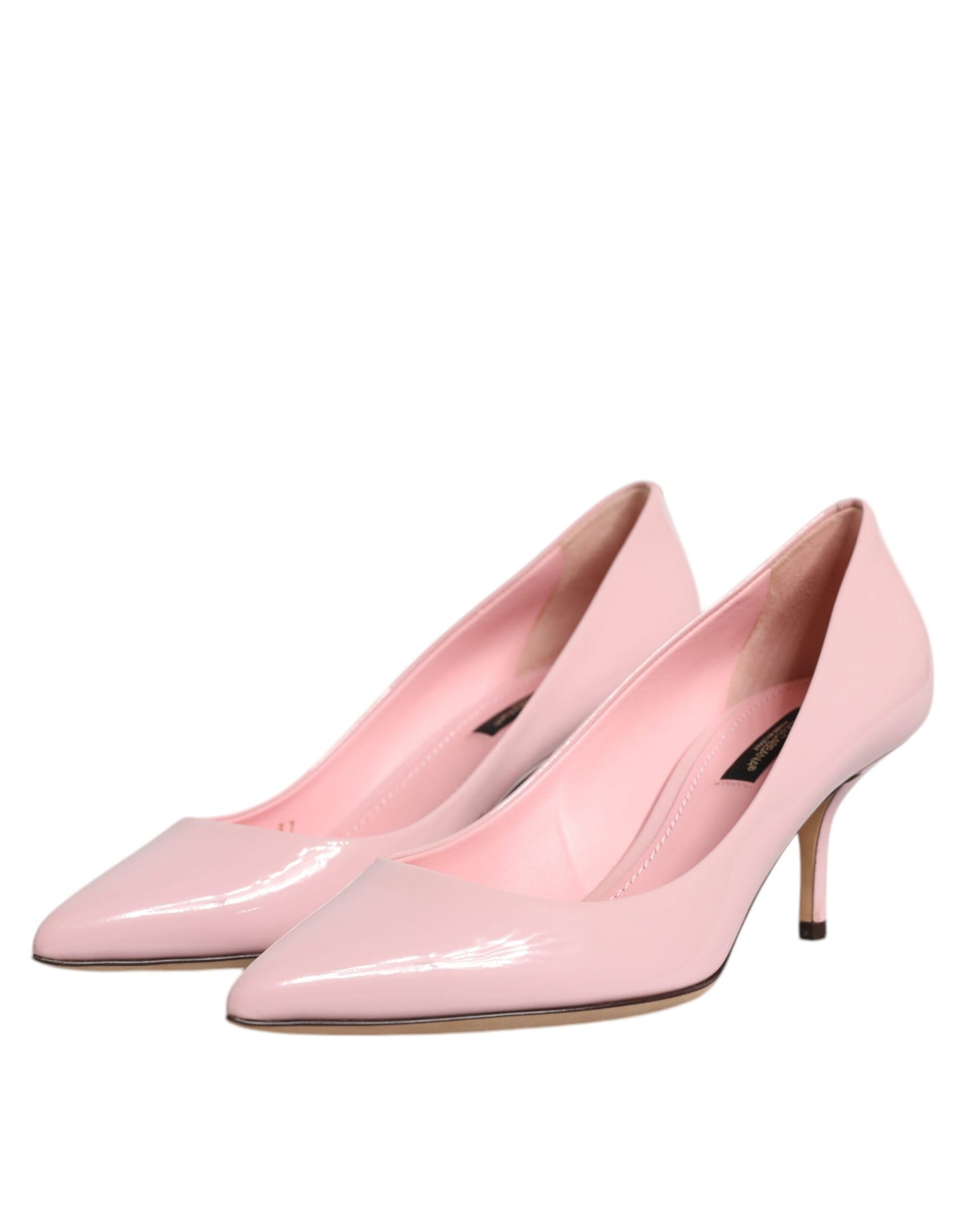 Dolce & Gabbana Light Pink Patent Leather Heels Pumps Shoes EU37 / US7