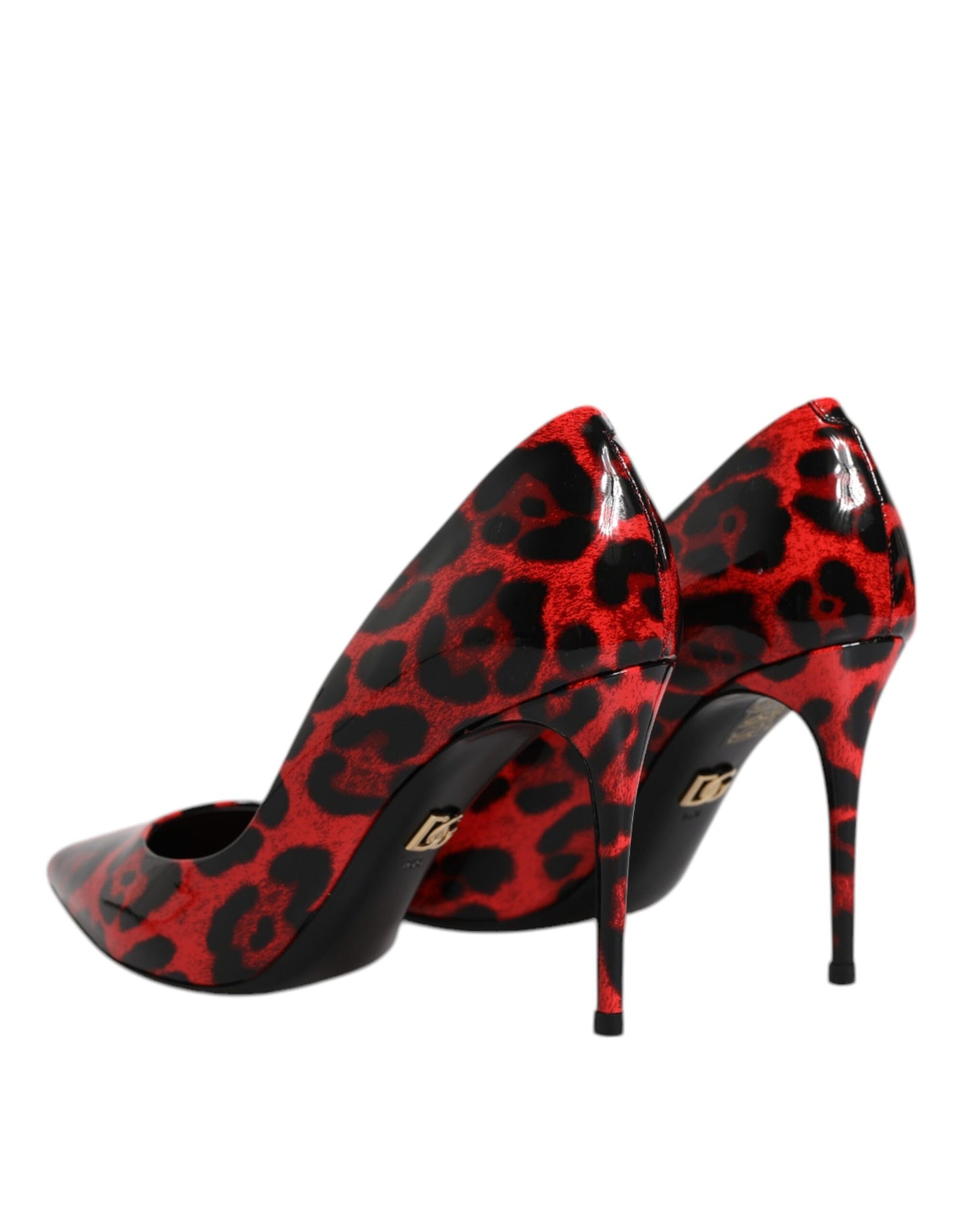 Dolce & Gabbana Red Leopard Leather Stiletto High Heels Pumps Shoes EU36.5 / US6.5