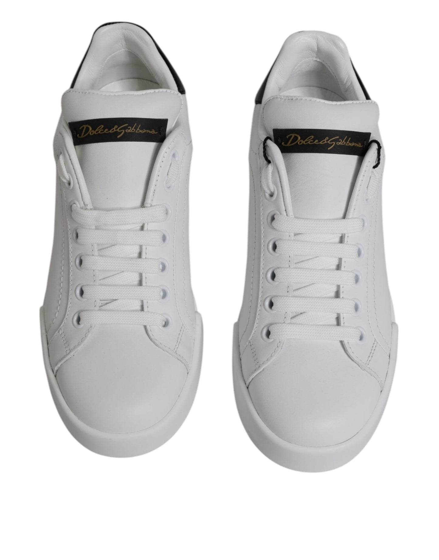 Dolce & Gabbana White Leather Classic Low Top Sneakers Shoes EU35.5 / US5.5