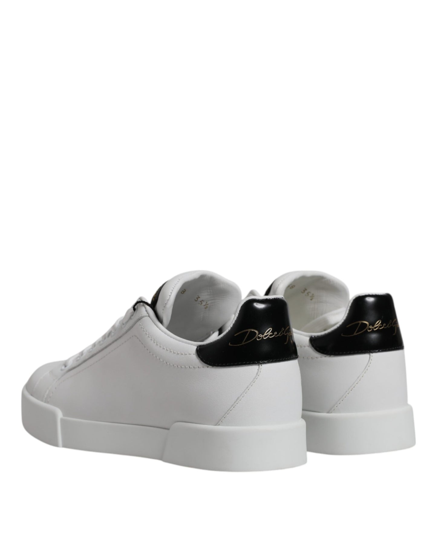 Dolce & Gabbana White Leather Classic Low Top Sneakers Shoes EU35.5 / US5.5