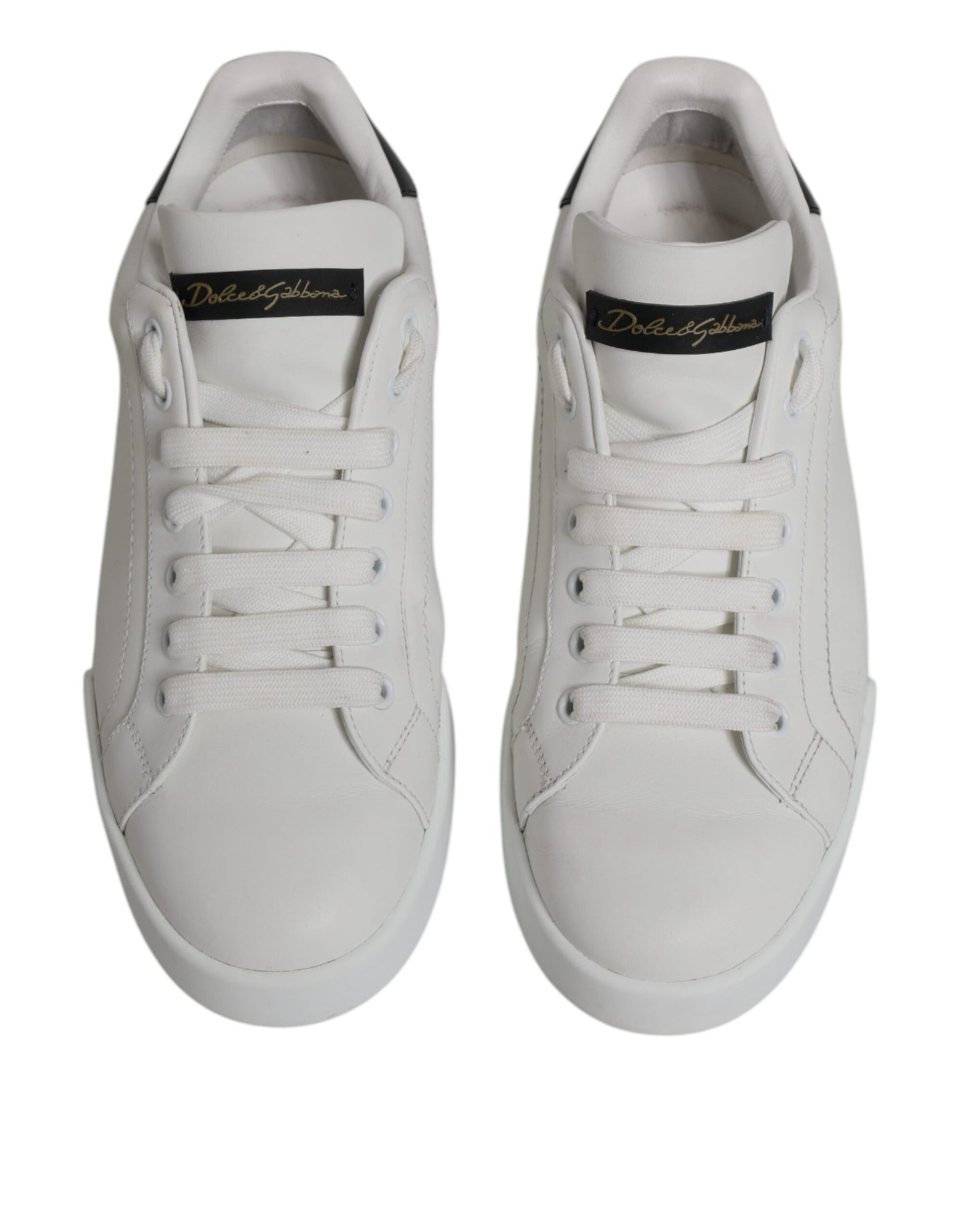 Dolce & Gabbana White Leather Classic Low Top Sneakers Shoes EU40 / US10