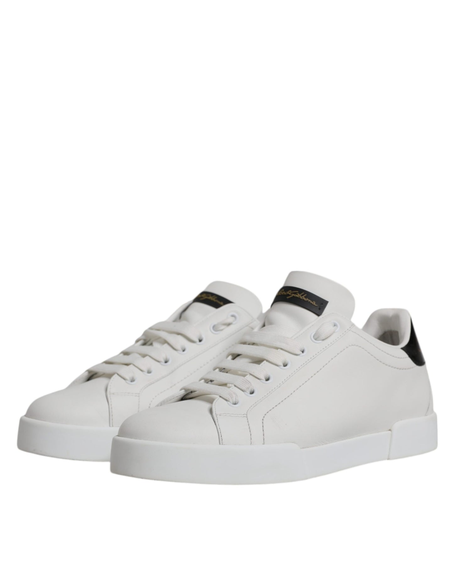 Dolce & Gabbana White Leather Classic Low Top Sneakers Shoes EU40 / US10