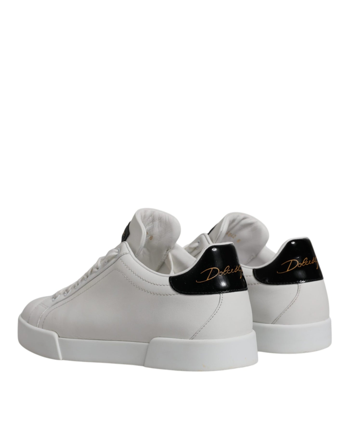 Dolce & Gabbana White Leather Classic Low Top Sneakers Shoes EU40 / US10