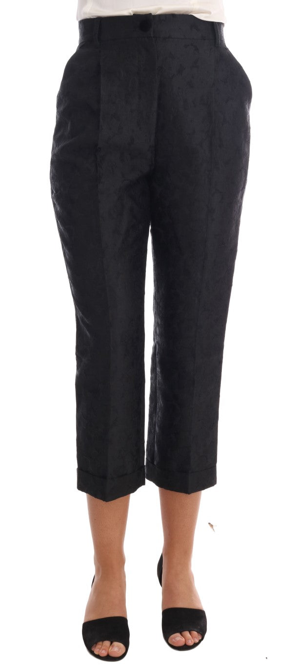 Dolce & Gabbana Elegant High Waist Capri Dress Pants IT42 | M