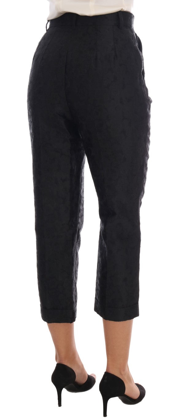 Dolce & Gabbana Elegant High Waist Capri Dress Pants IT42 | M