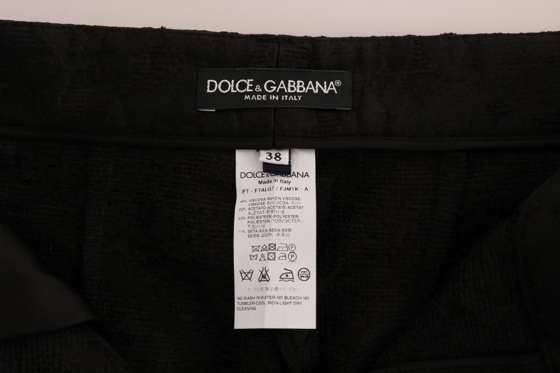 Dolce & Gabbana Elegant High Waist Capri Dress Pants IT42 | M