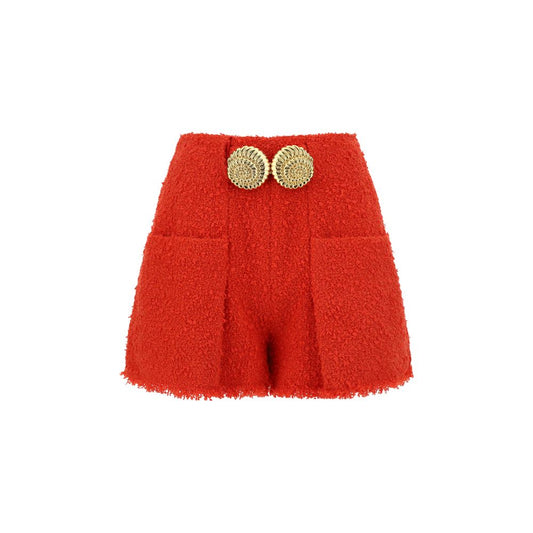 Balmain 2 Pkts Btn Escargot Belted Tweed Shorts IT36 | XS