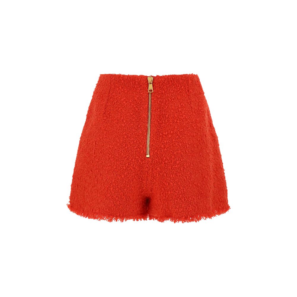 Balmain 2 Pkts Btn Escargot Belted Tweed Shorts IT36 | XS