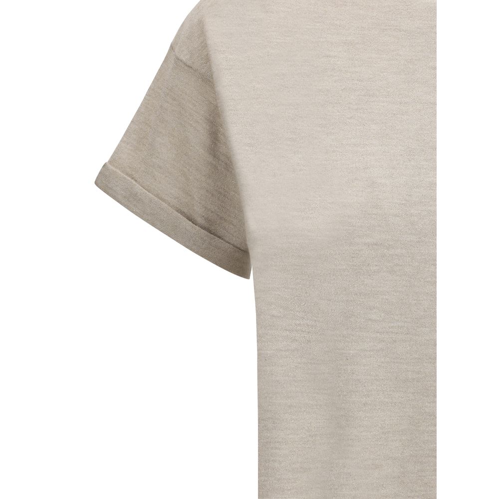 Brunello Cucinelli cashmere glitter T-shirt