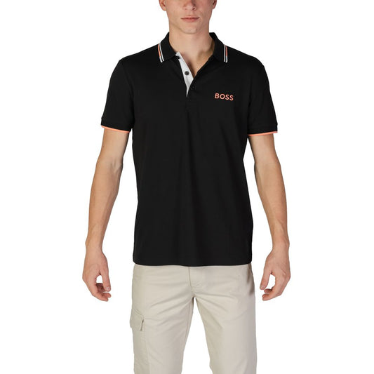 Hugo Boss Black Cotton Polo Shirt IT44 | S