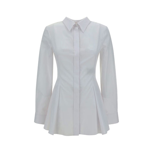 Alexander McQueen Pleatd Peplum Shirt IT42 | L