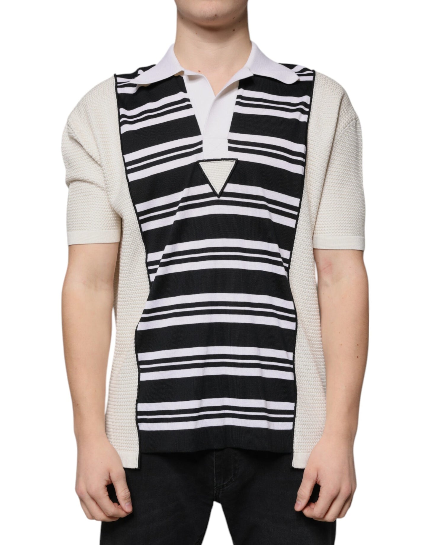 Dolce & Gabbana Multicolor Stripe Collared Polo T-shirt