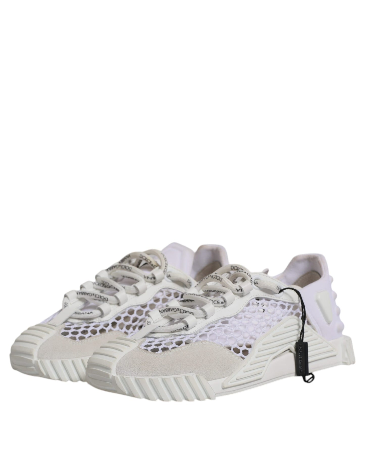 Dolce & Gabbana White Mesh NS1 Low Top Sports Sneaker Shoes