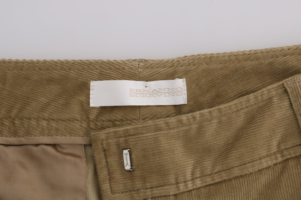 Ermanno Scervino Chic Beige Casual Pants for Sophisticated Style IT38 | XS