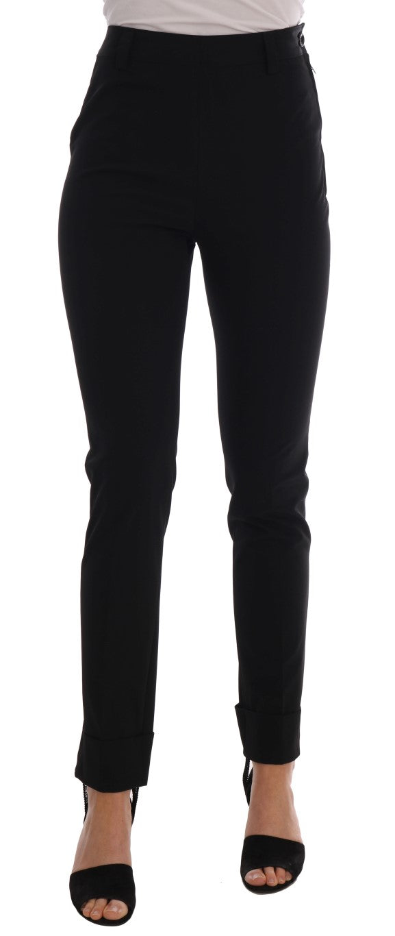 Ermanno Scervino Sleek Black Stirrup Leggings IT38 | XS