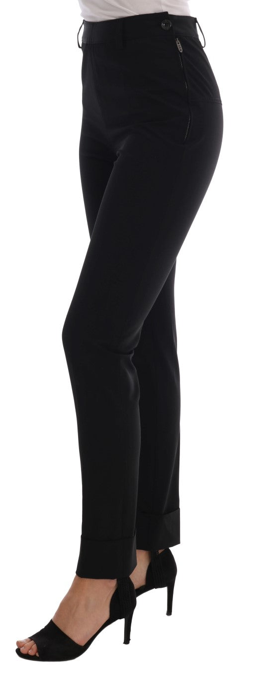 Ermanno Scervino Sleek Black Stirrup Leggings IT38 | XS